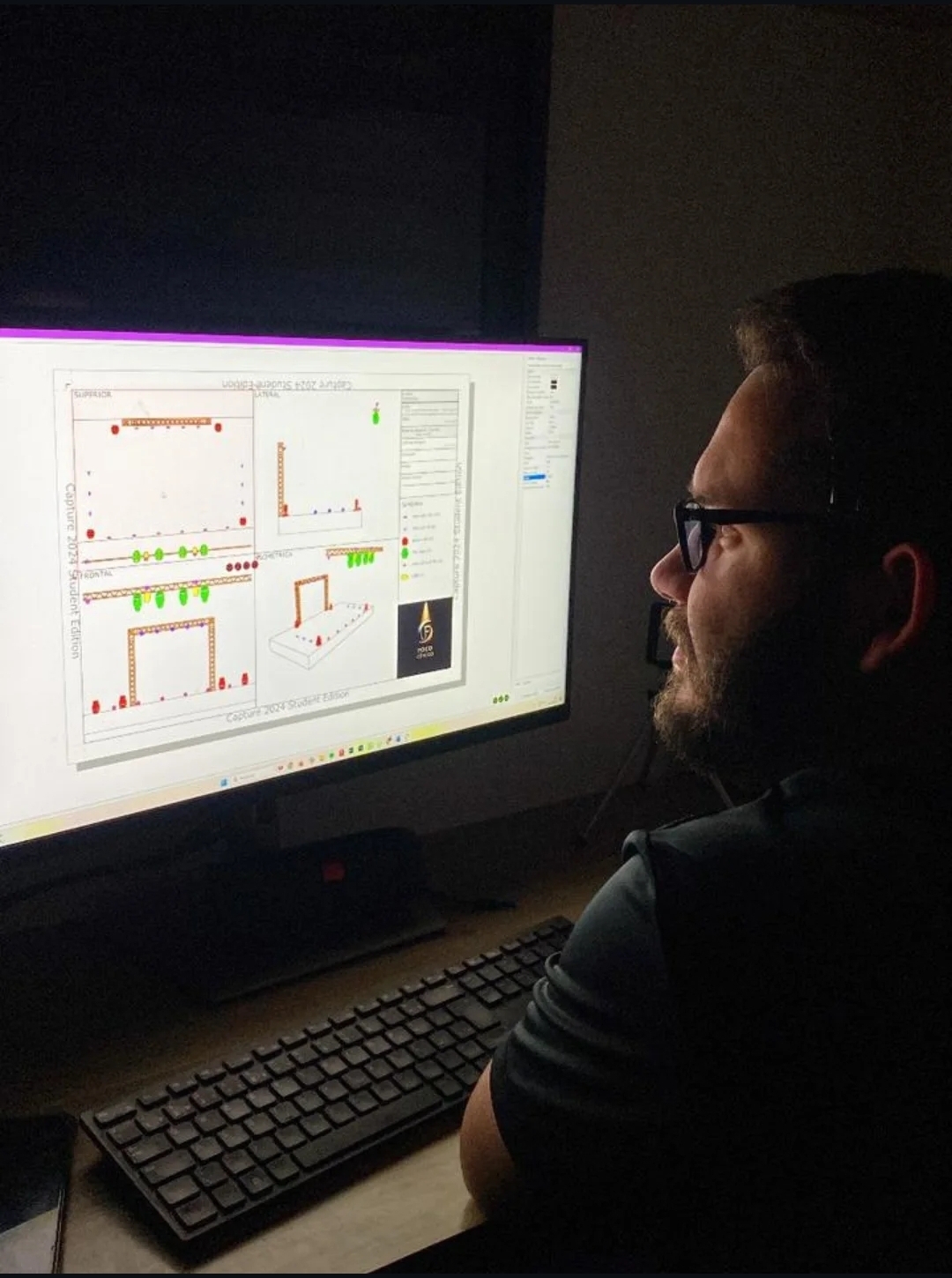 Desenho técnico para o show Samba Delas em Três Pontas