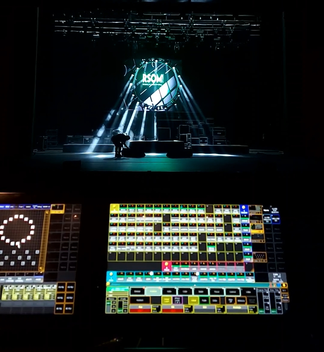 Ajustando presets para o show Ummagumma no Palácio das Artes