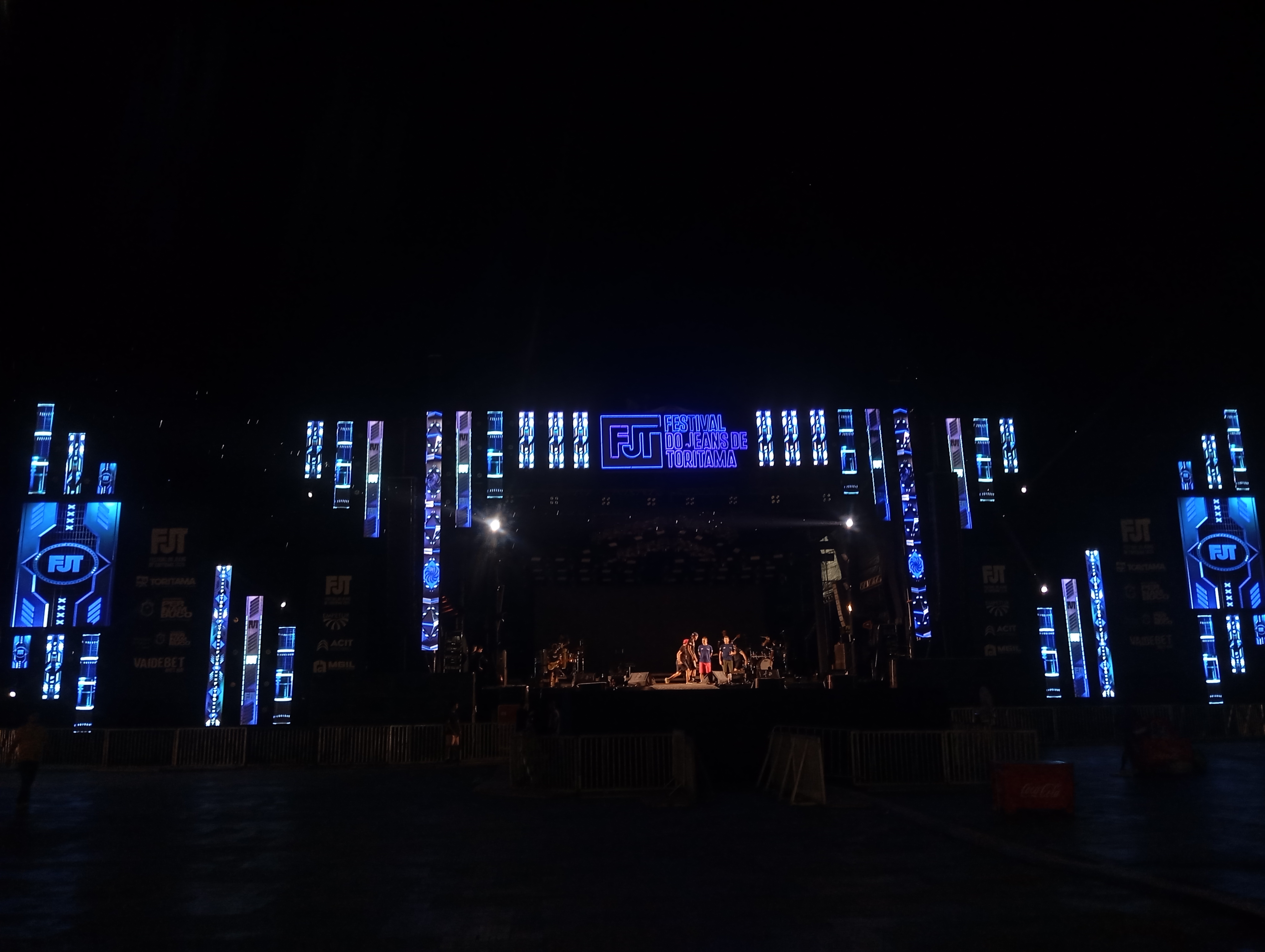 Painel de led P3.91 outdoor, evento Festival do Jeans de Toritama, Pe.