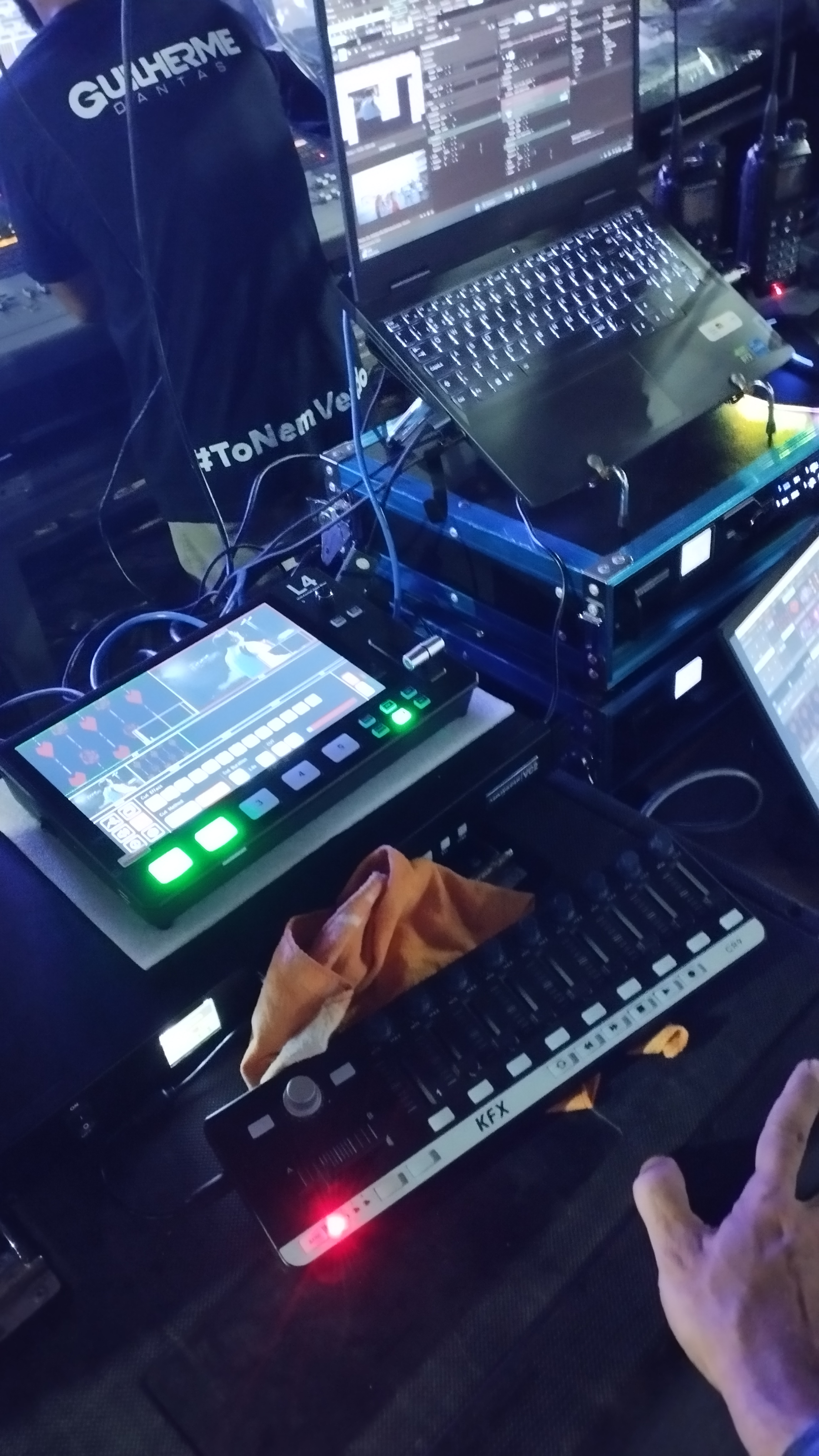Parte só setup para operação de led em palcos
